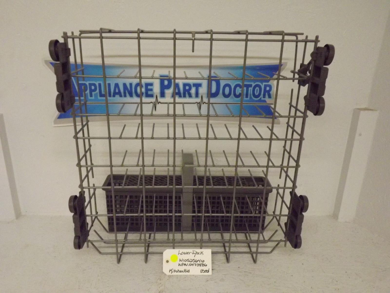 KitchenAid Dishwasher W10525646 WPW10473836 Lower Rack Used KitchenAid Dishwasher W10525646 WPW10473836 Lower Rack Used